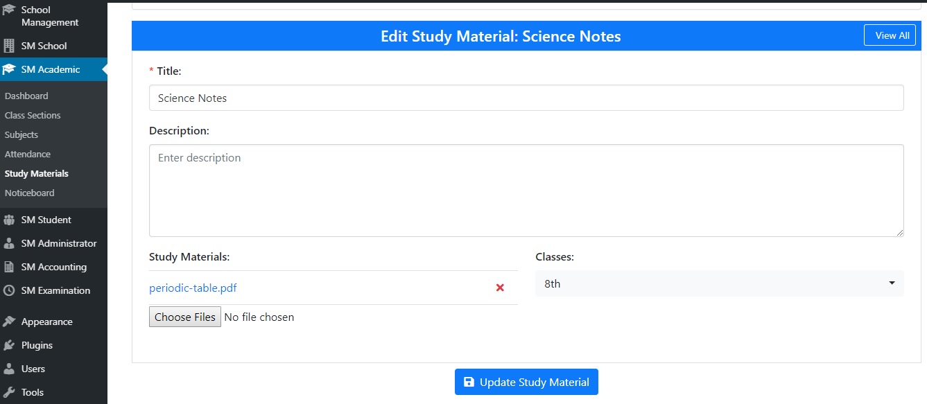 Add Study Materials