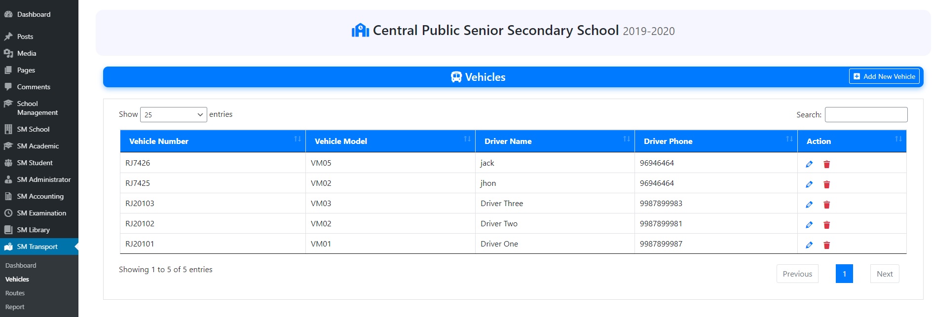 View Vehicles